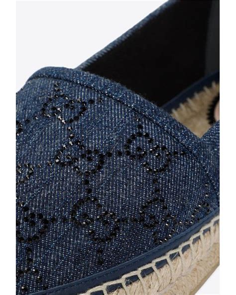 blue gucci espadrilles|Gucci espadrilles denim.